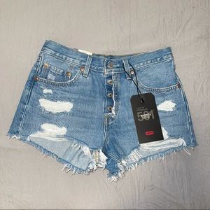 Brand new Levi’s 501 denim ripped shorts